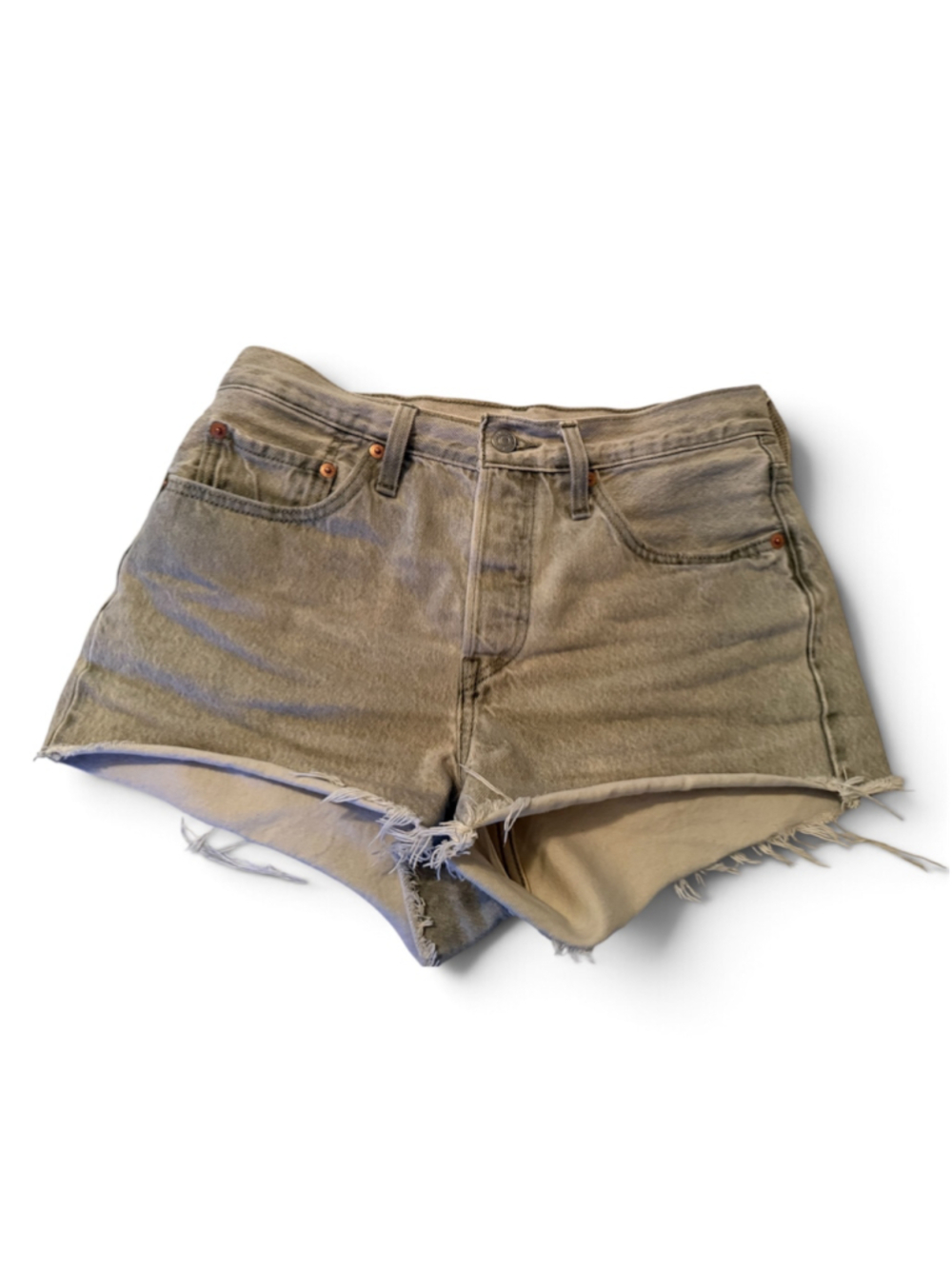 Women's Levi's 501 Jean Shorts Grey Size 27